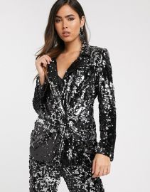 Skylar Rose longline blazer in sleek sequin TWO-PIECE   ASOS at Asos